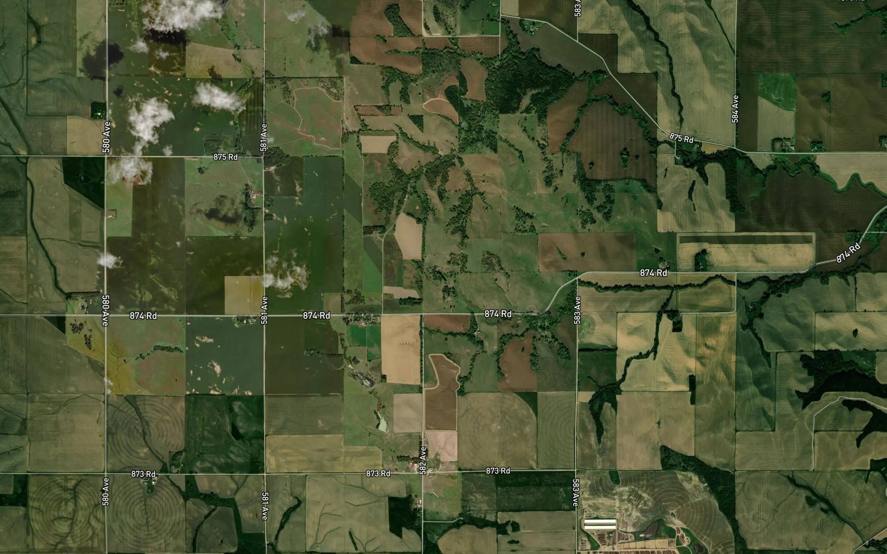 Satellite map of the Zekin Lake
