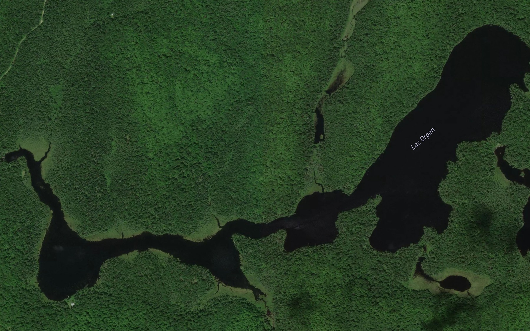Satellite map of the Lac Orpen