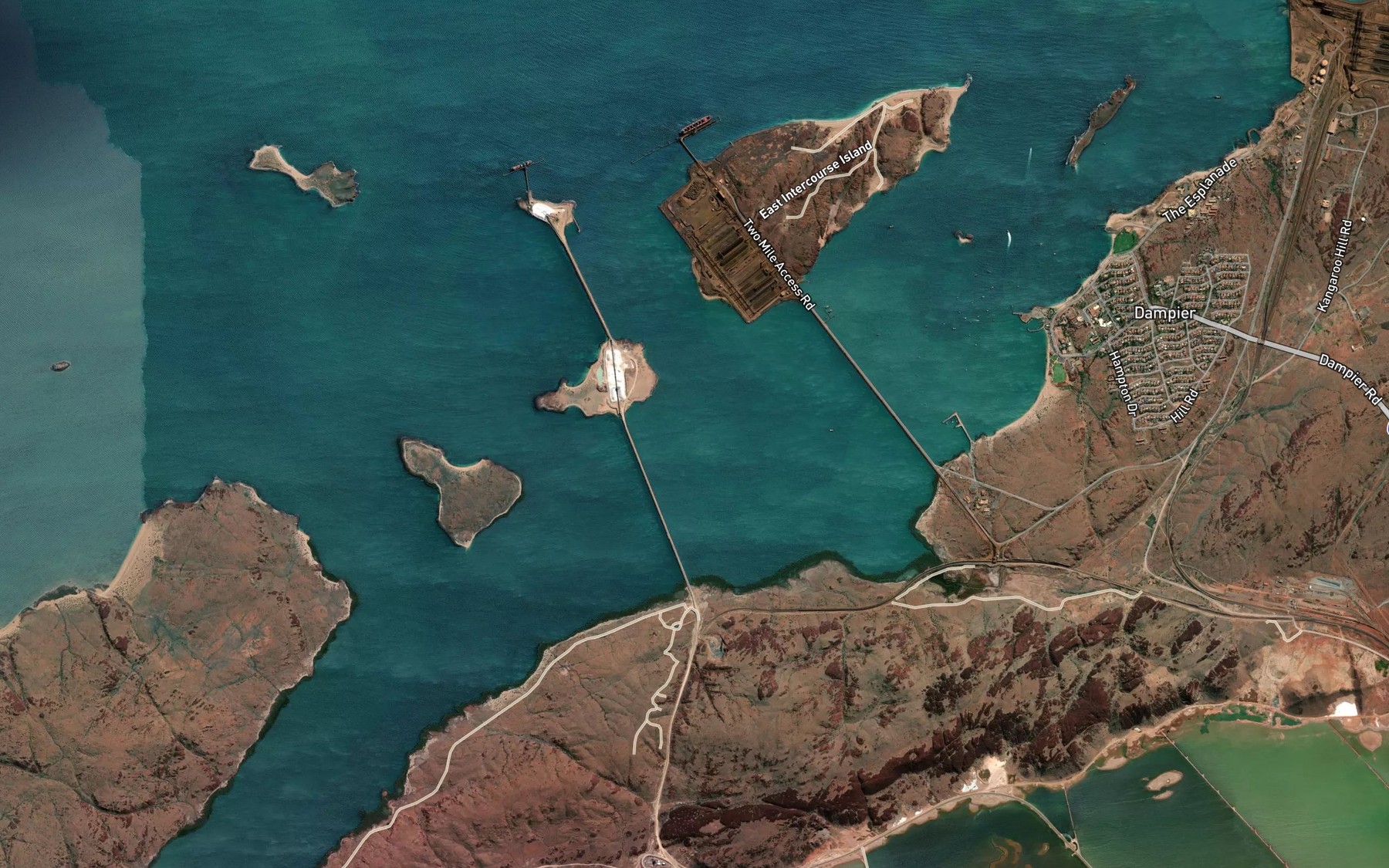 Satellite map of the Hampton Harbour