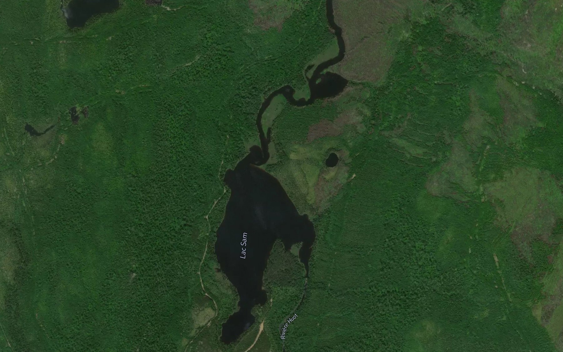Satellite map of the Lac Sam