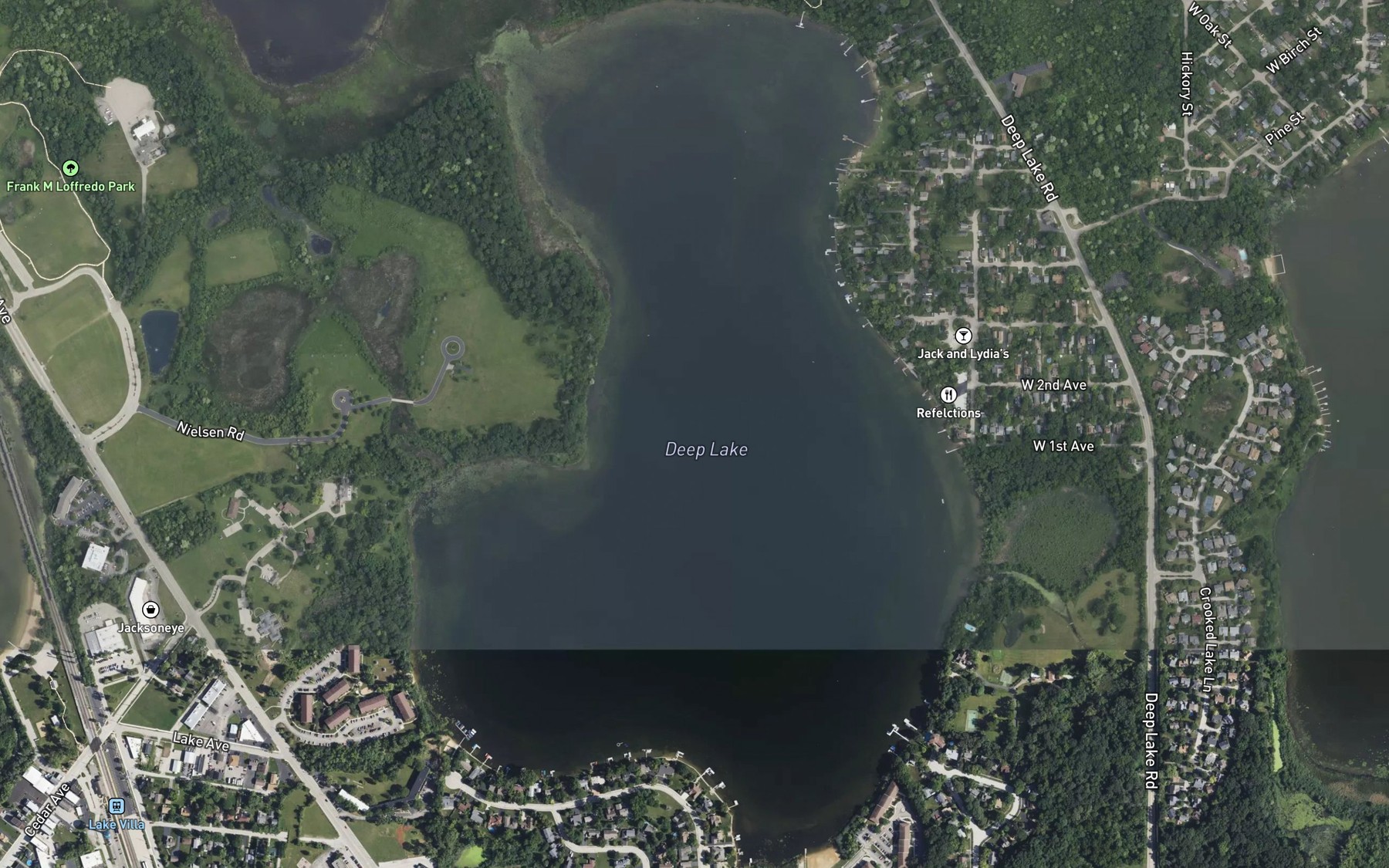 Satellite map of the Deep Lake
