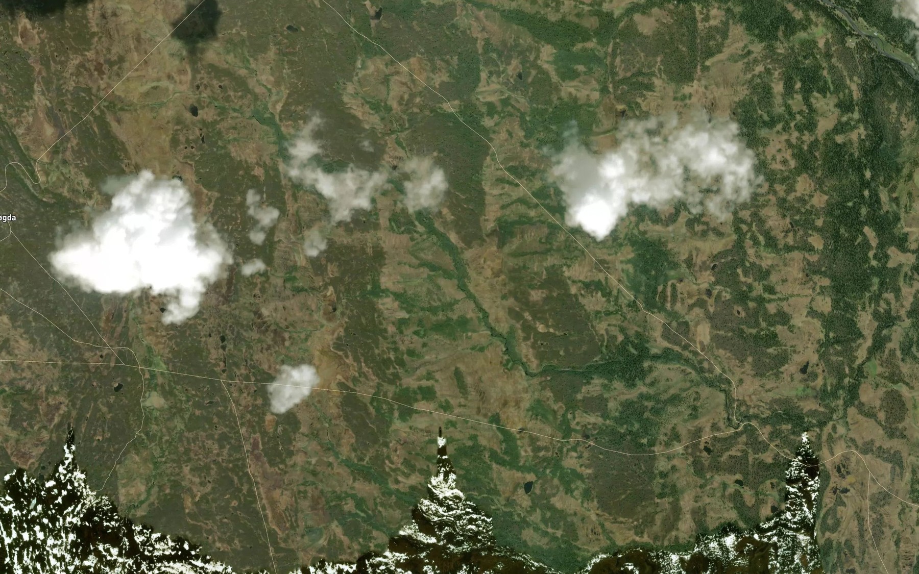 Satellite map of the Nordre Djupa