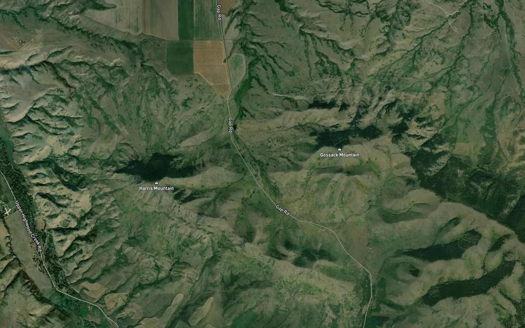 Satellite map of the Harris Spring