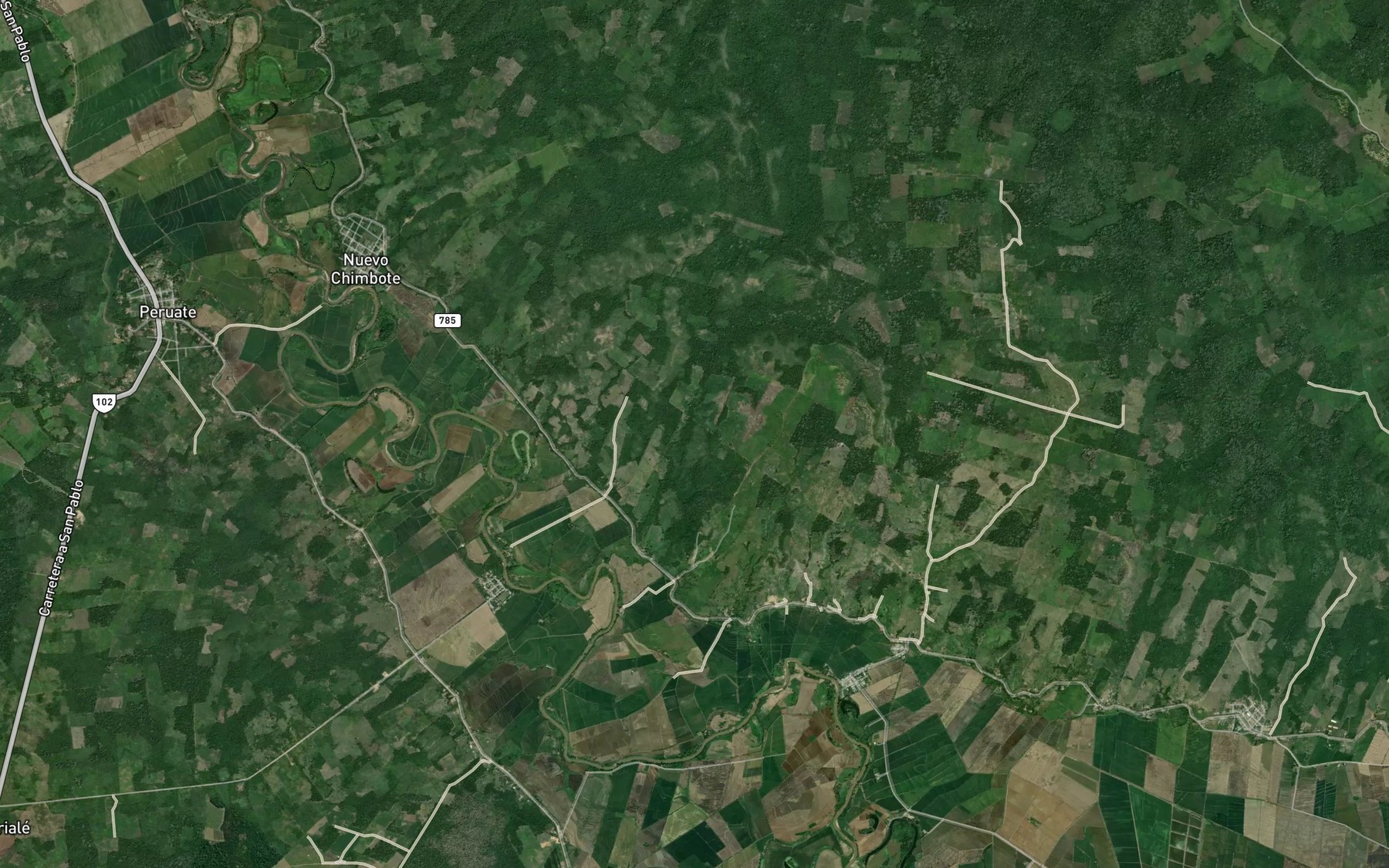 Satellite map of the Quebrada Egipto