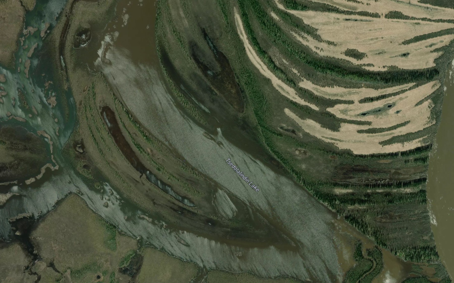 Satellite map of the Tsedolalindin Lake