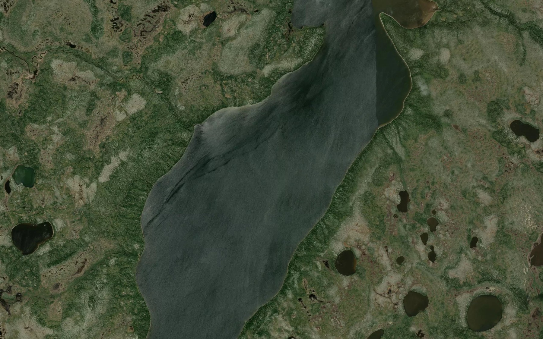 Satellite map of the Spruce Lake