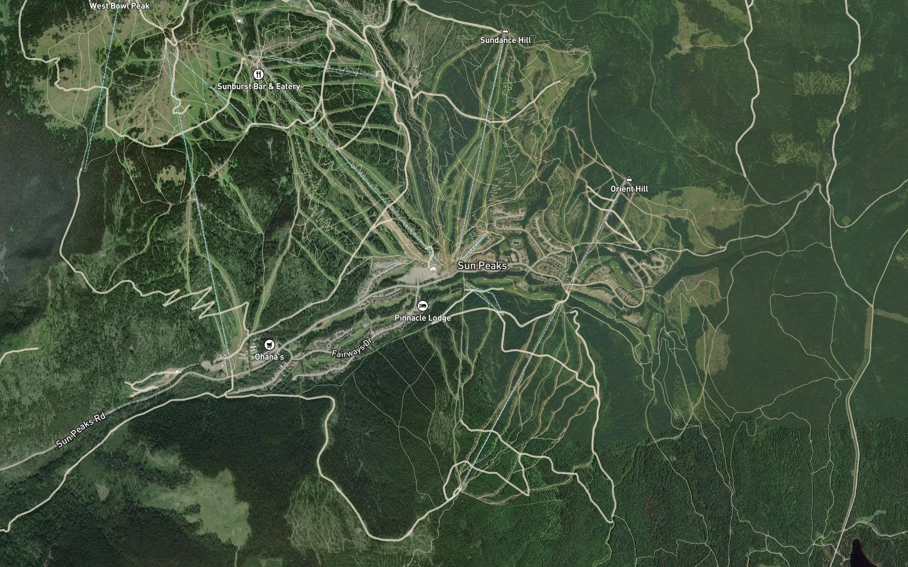 Satellite map of the Armitage Creek