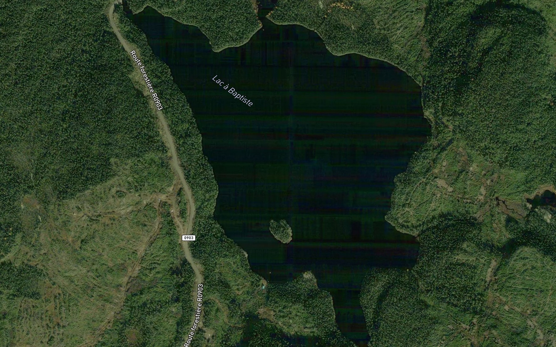 Satellite map of the Lac a Baptiste