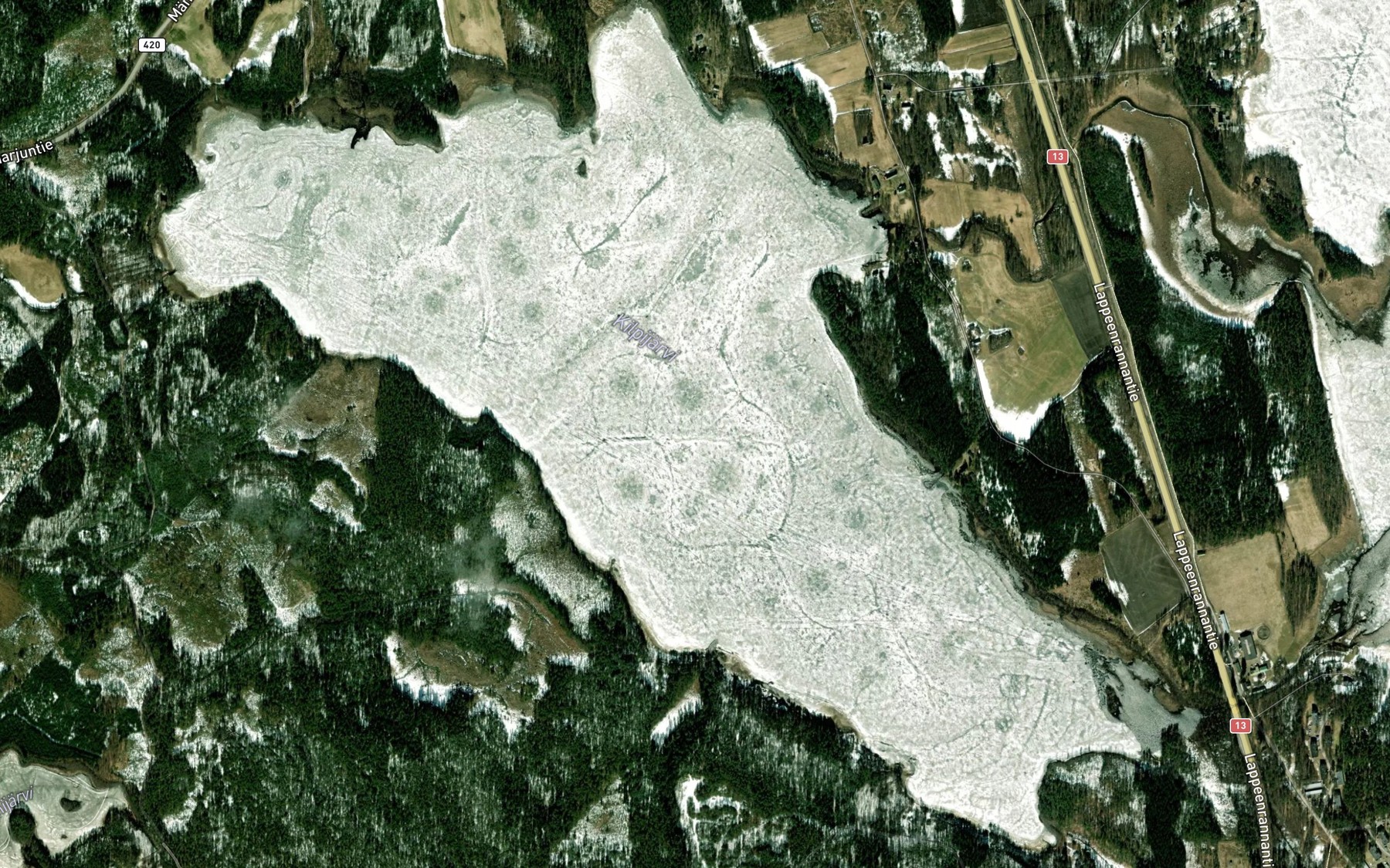 Satellite map of the Kilpijarvi