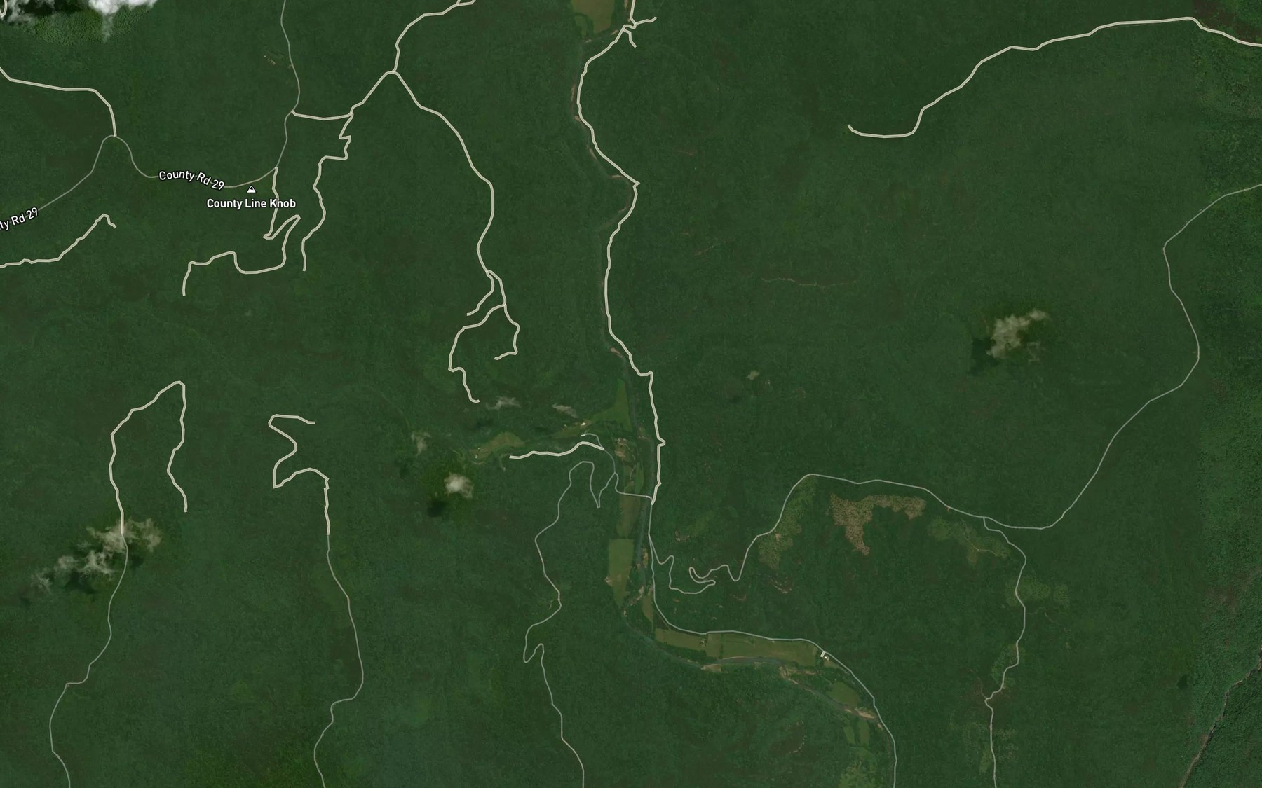 Satellite map of the Rock Creek