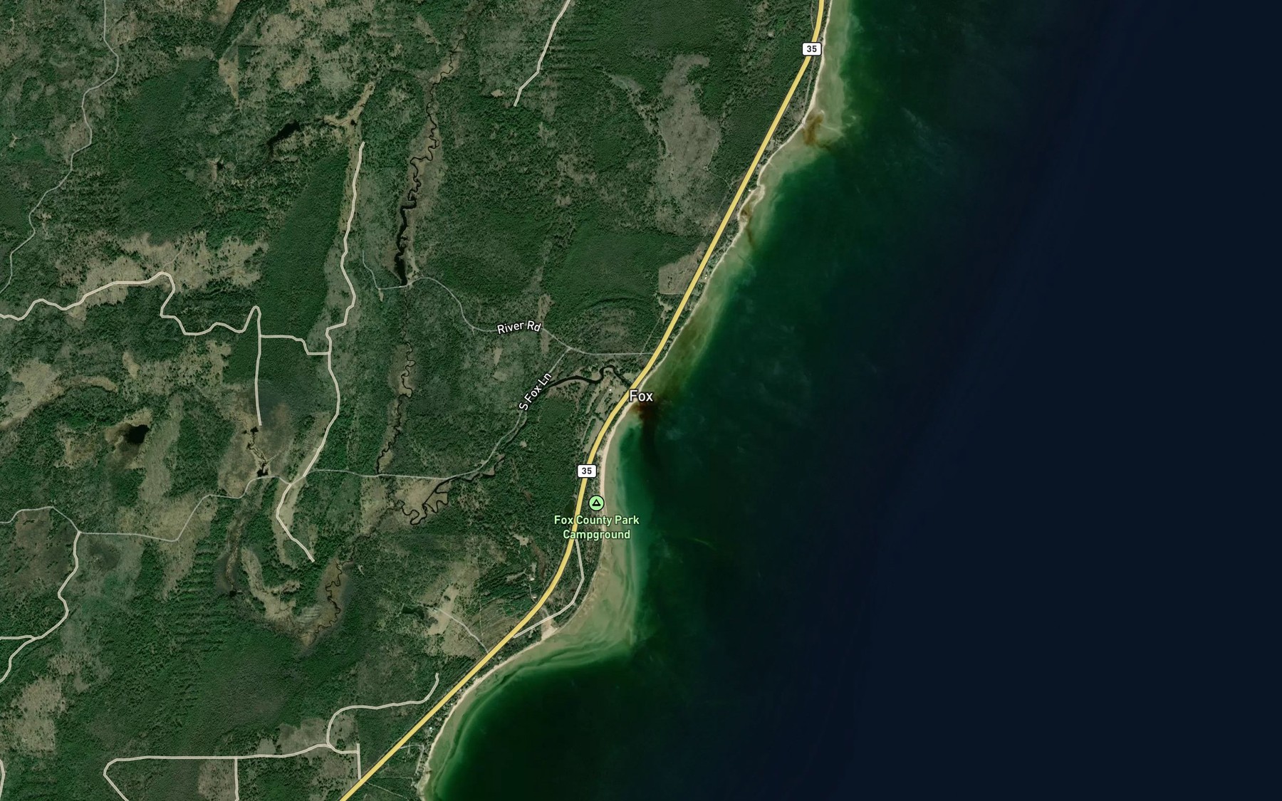 Satellite map of the Deer Creek