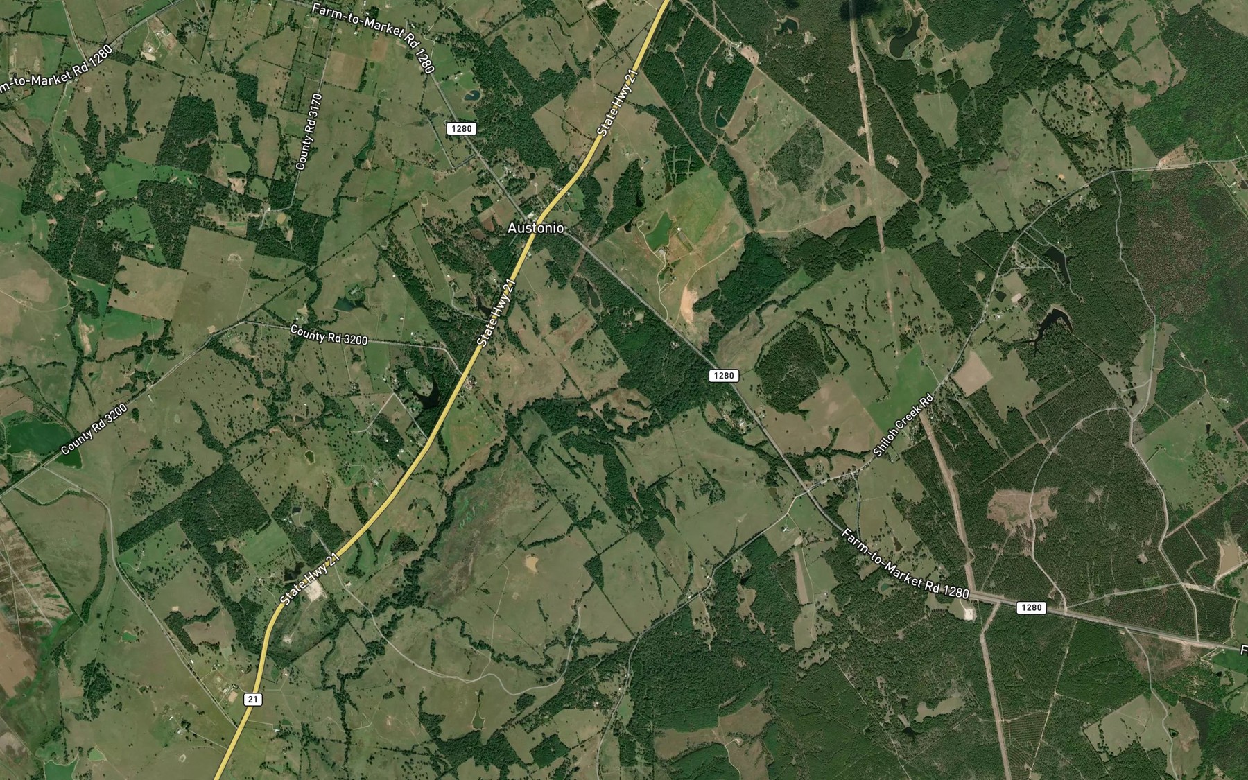 Satellite map of the Blackhouse Creek