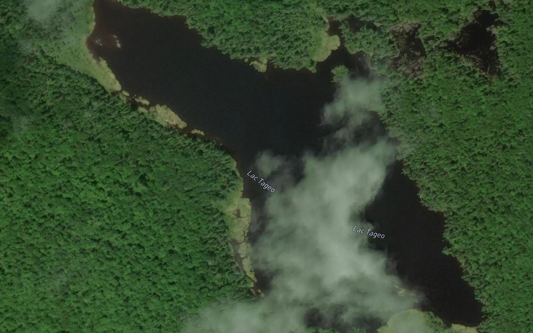 Satellite map of the Lac Tageo