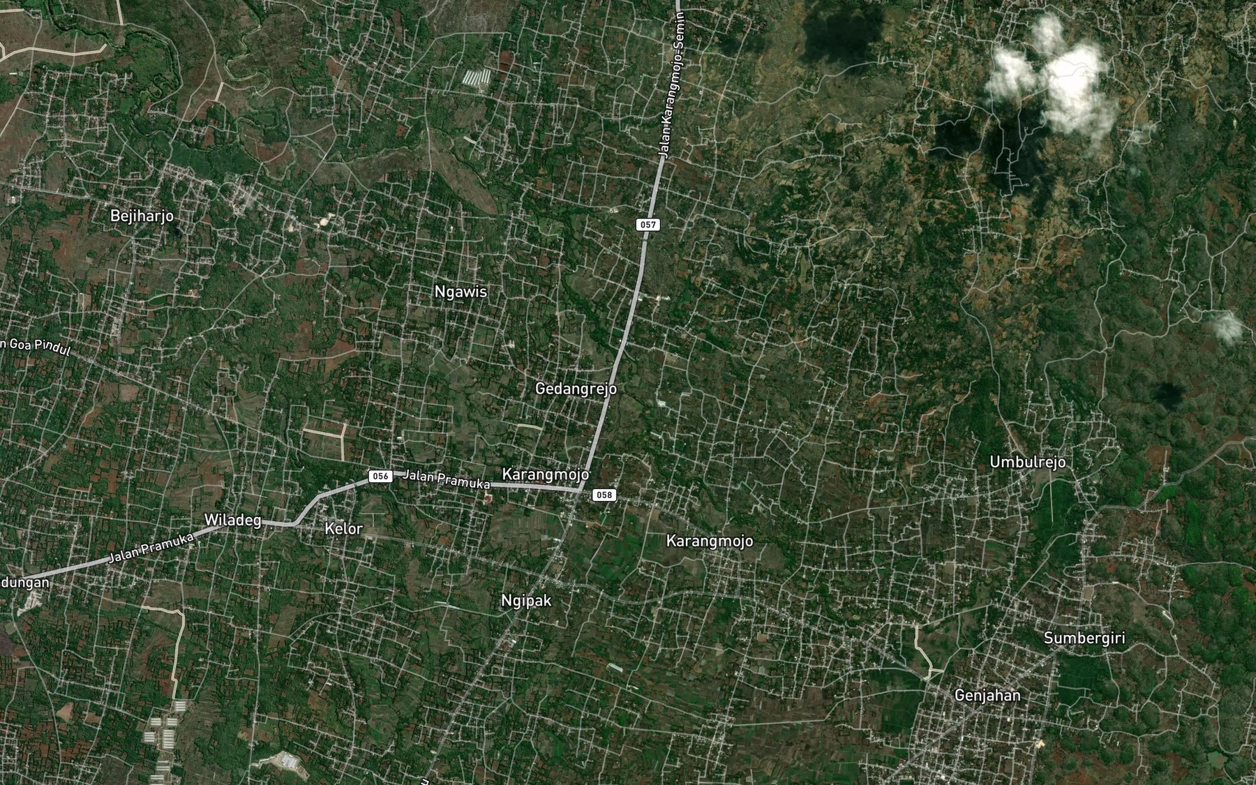 Satellite map of the Kali Kadipaten