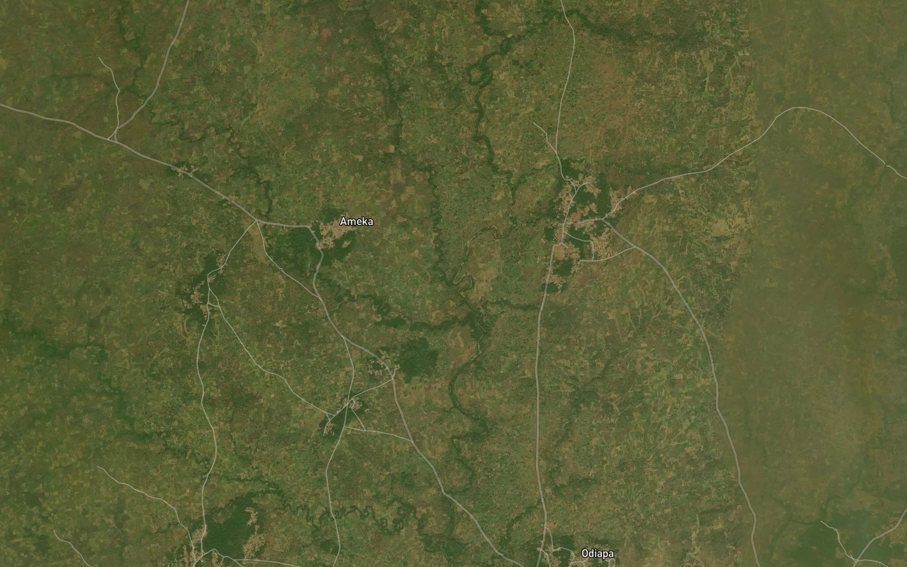 Satellite map of the River Akanabo