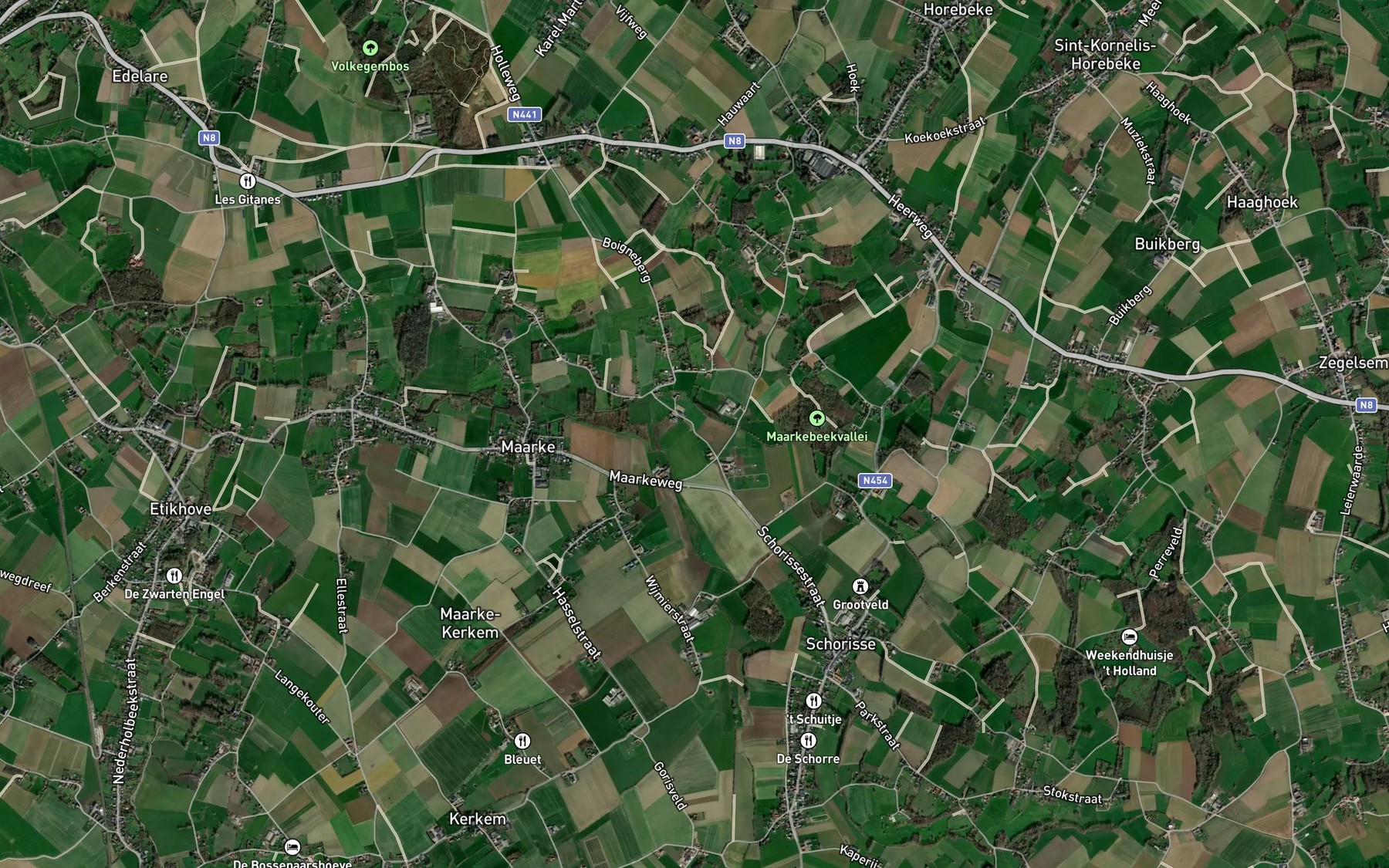 Satellite map of the Schamperijbeek