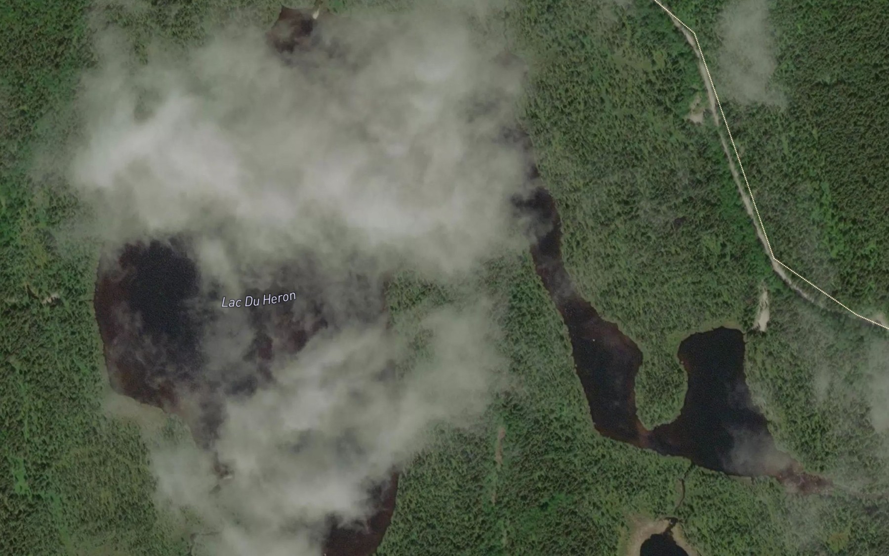 Satellite map of the Lac du Heron