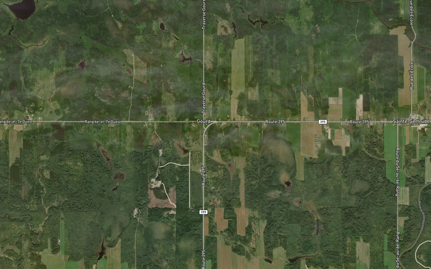 Satellite map of the Branche Provencher