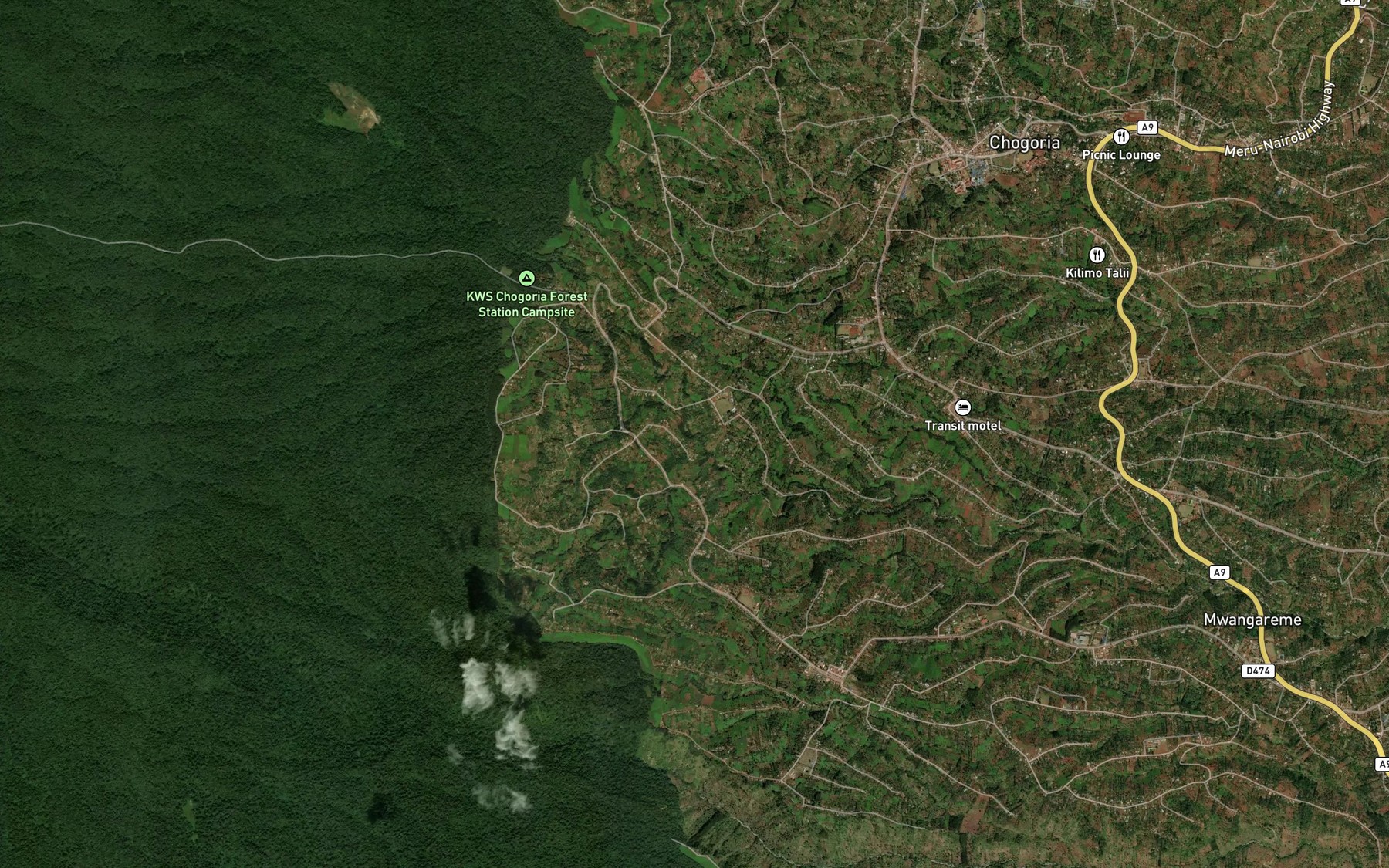 Satellite map of the Muthanga