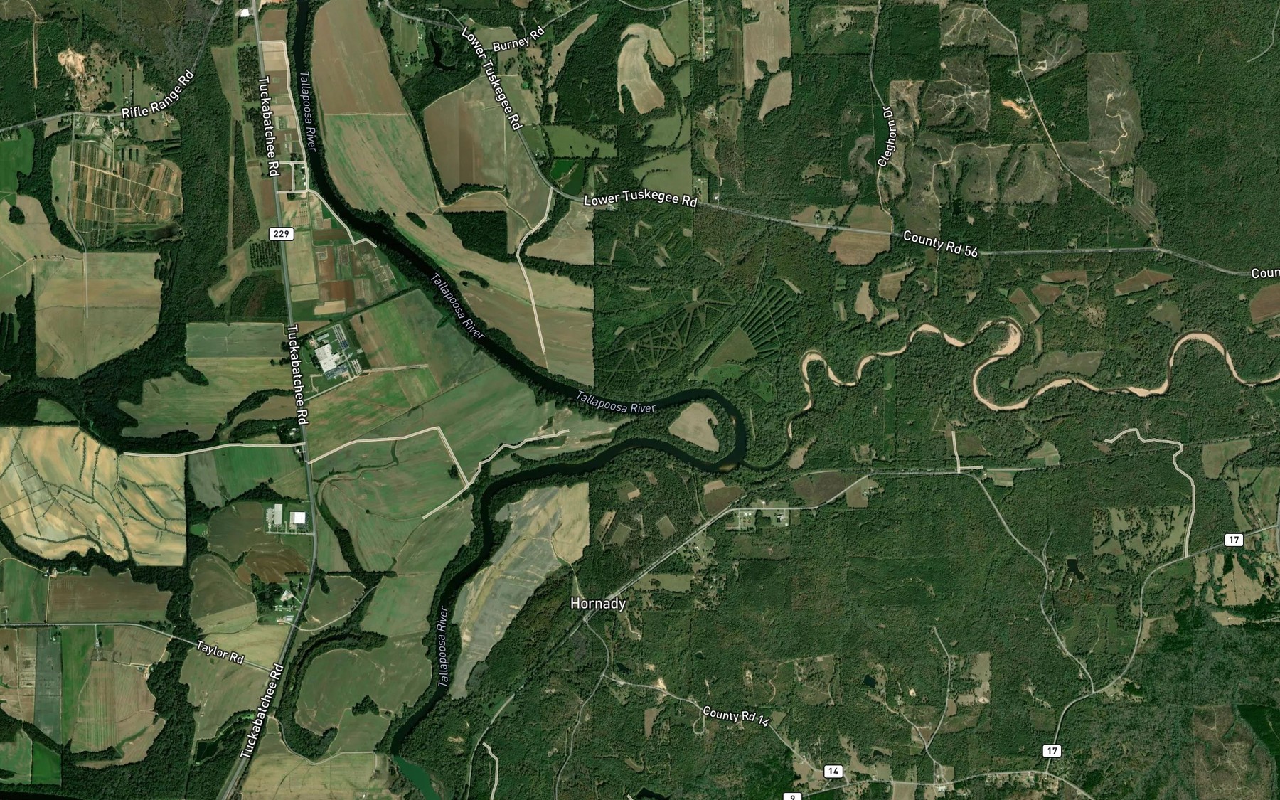 Satellite map of the Mill Creek