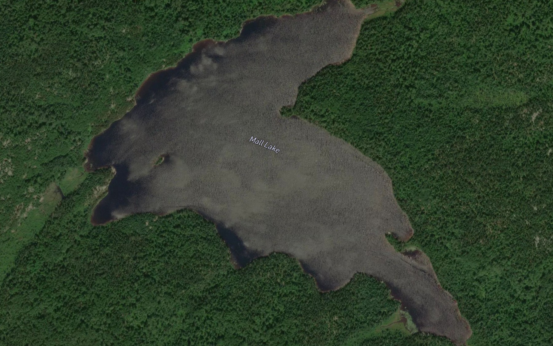 Satellite map of the Mall Lake