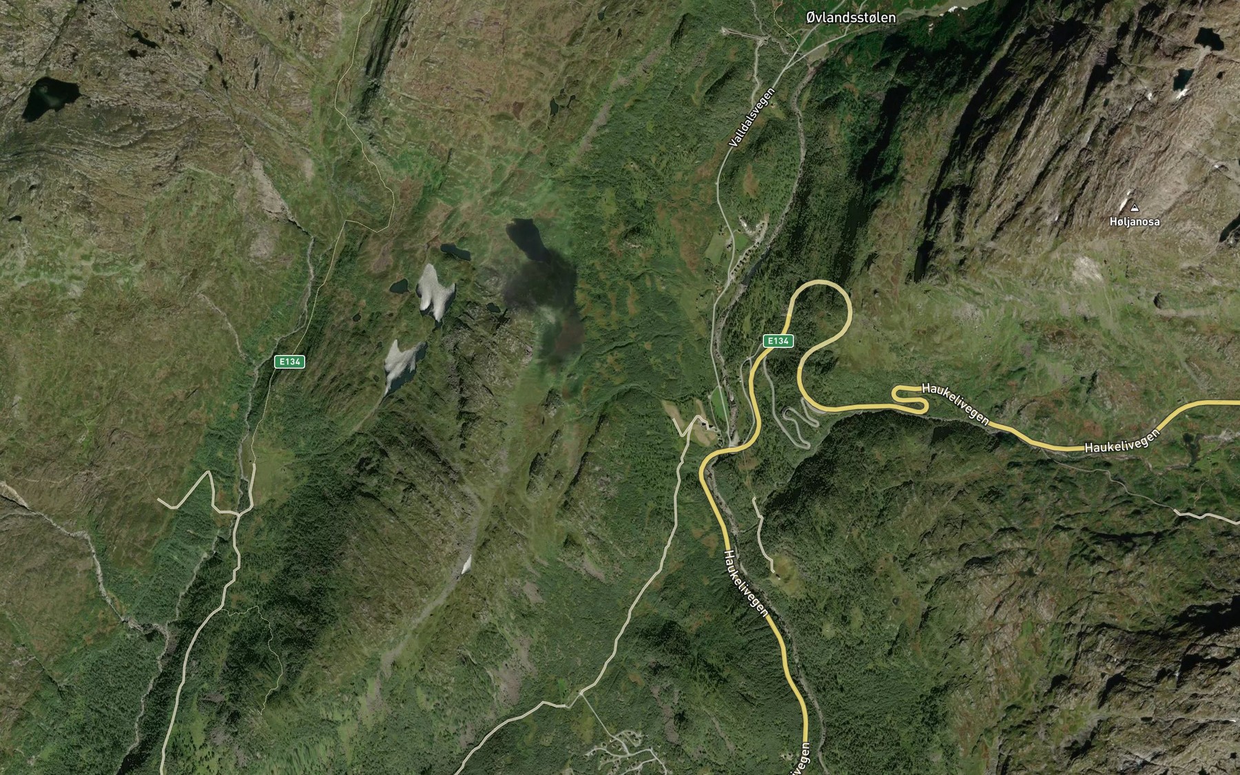 Satellite map of the Ljosana