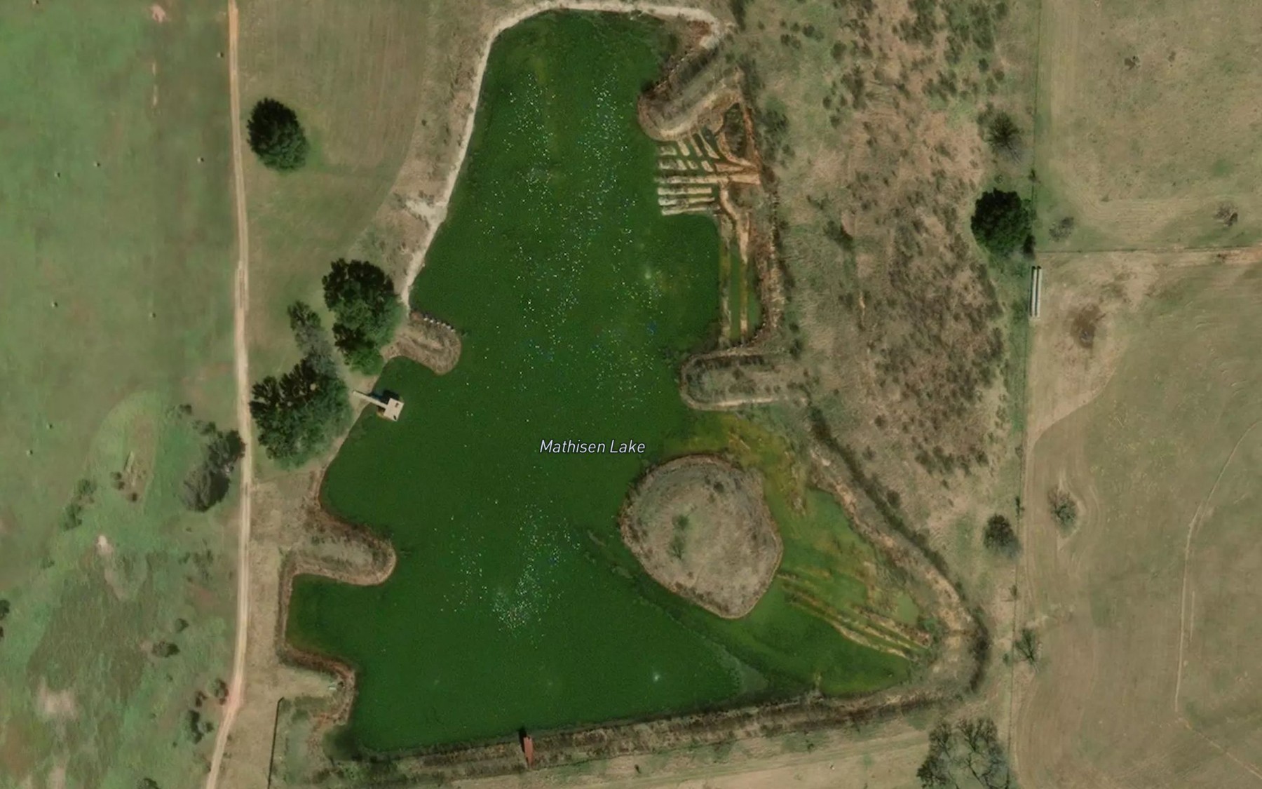 Satellite map of the Mathisen Lake