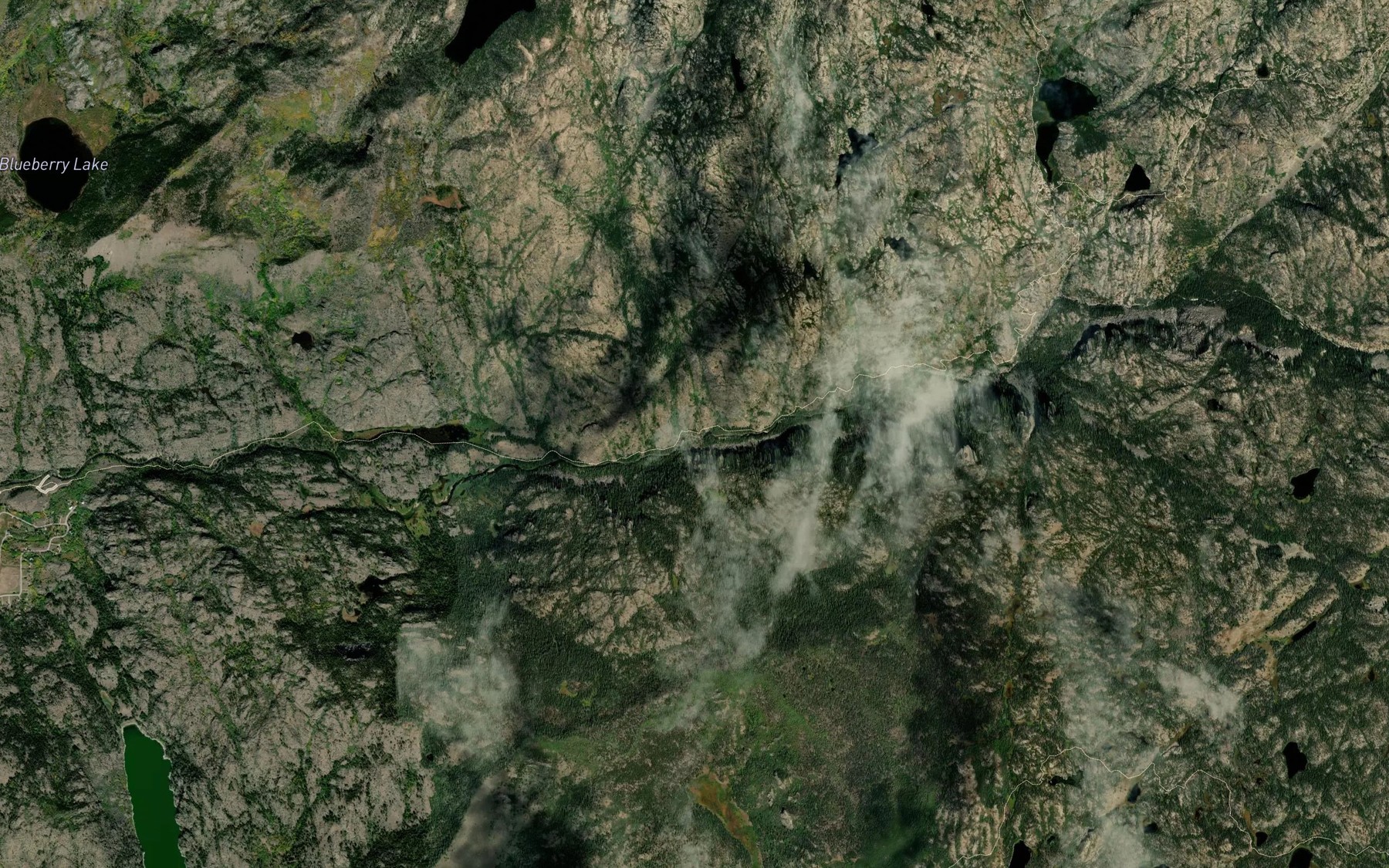 Satellite map of the Macs Creek