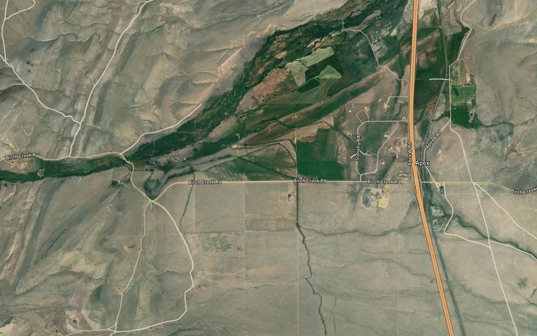 Satellite map of the Beaverhead Water Company Ditch