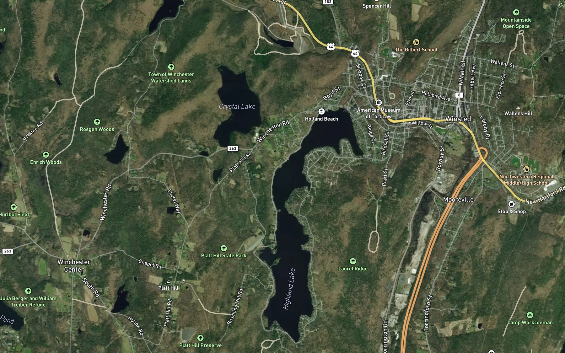 Satellite map of the Second Bay