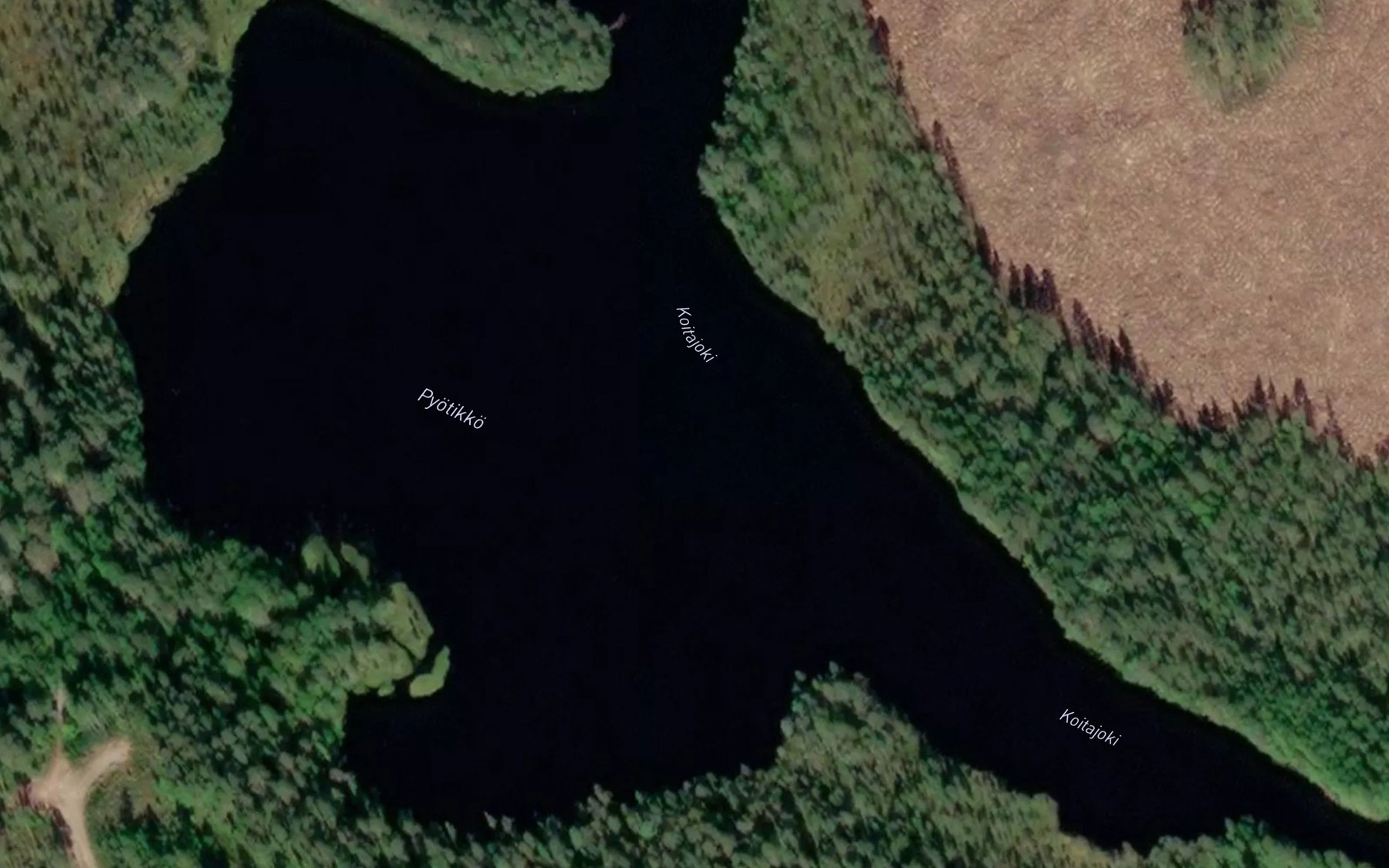 Satellite map of the Pyotikko