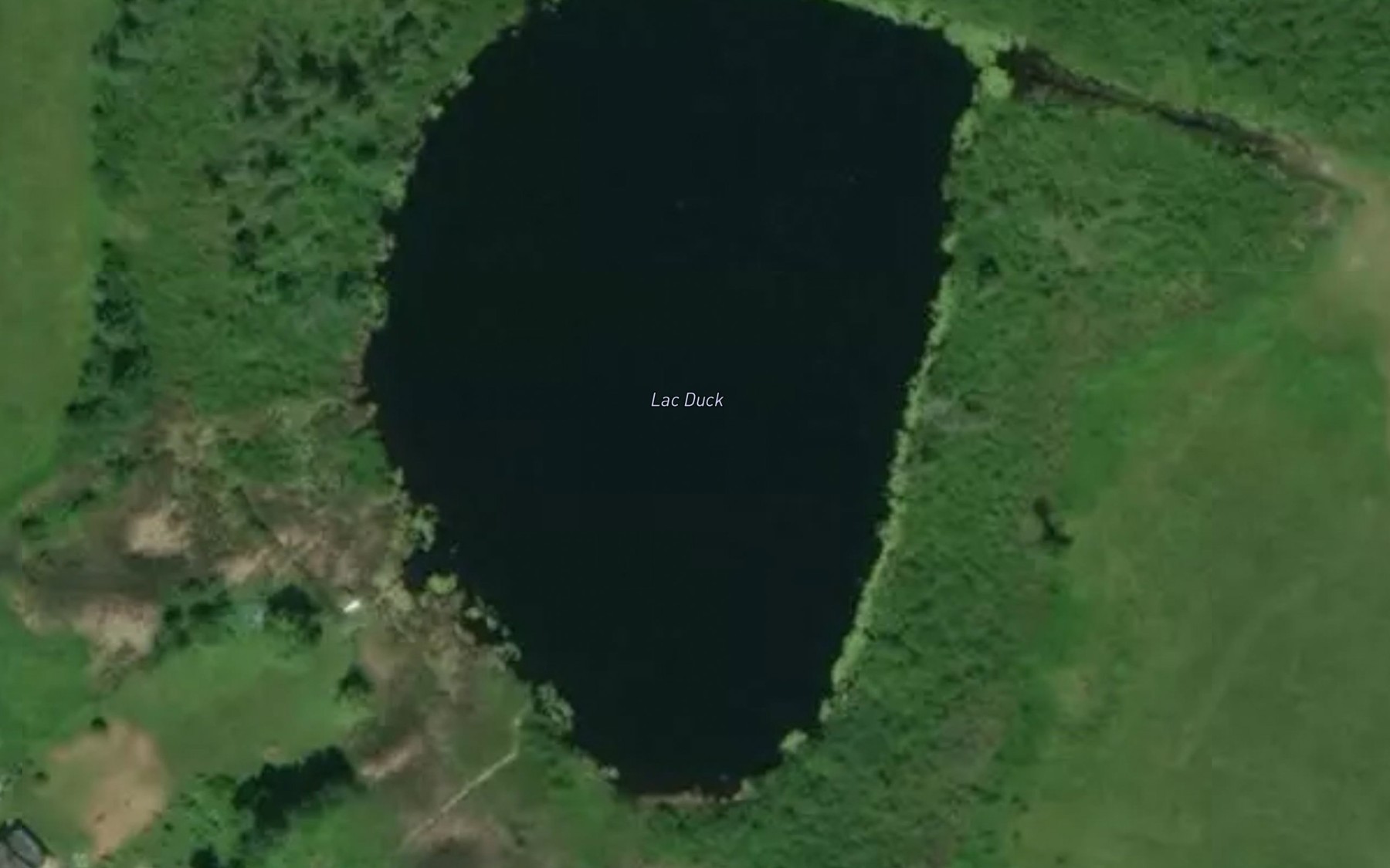 Satellite map of the Lac Duck