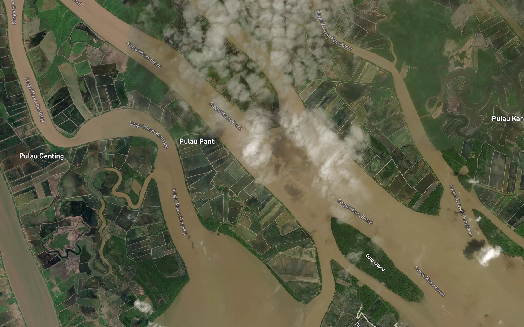 Satellite map of the Muara Bujit