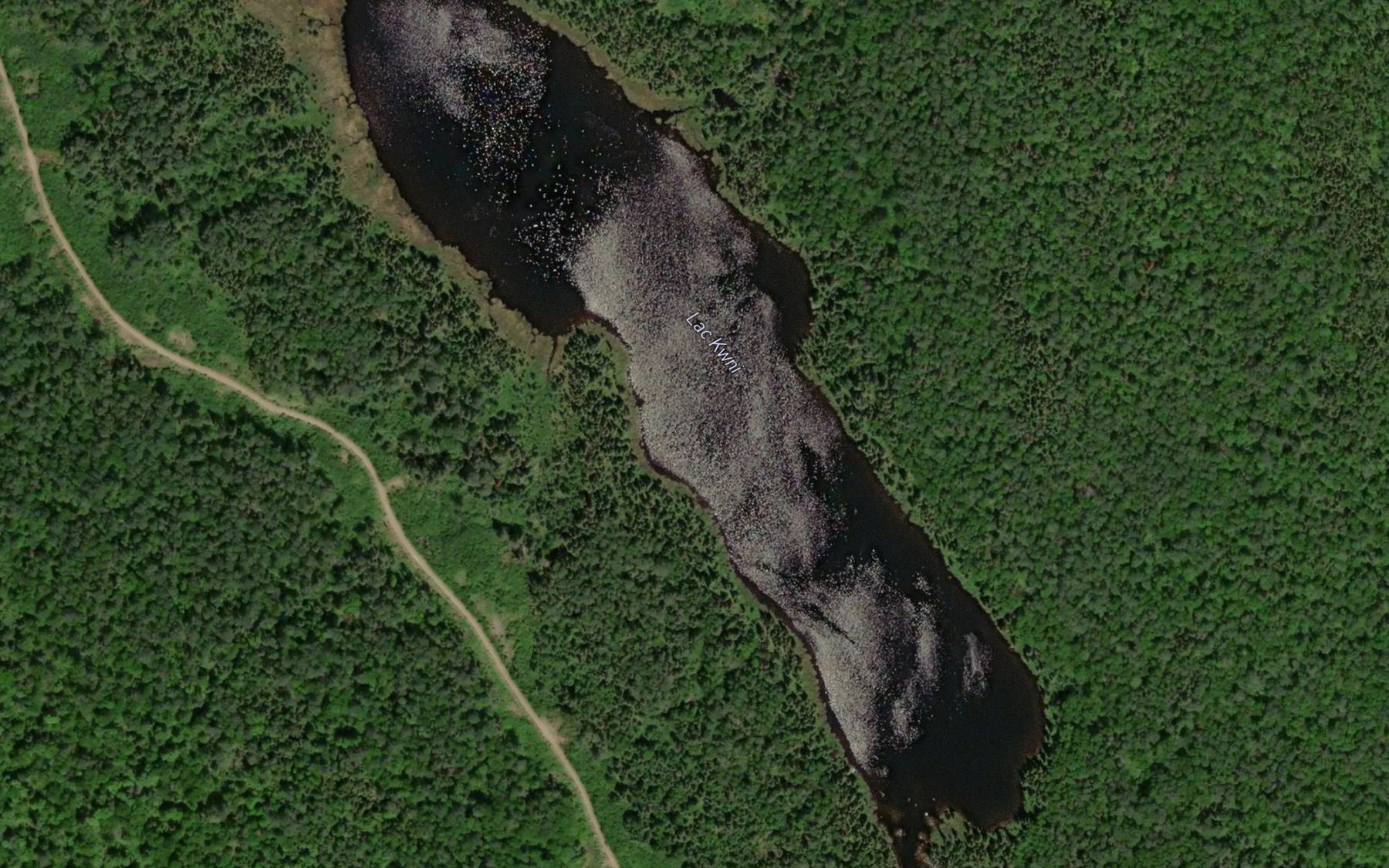 Satellite map of the Lac Kwni