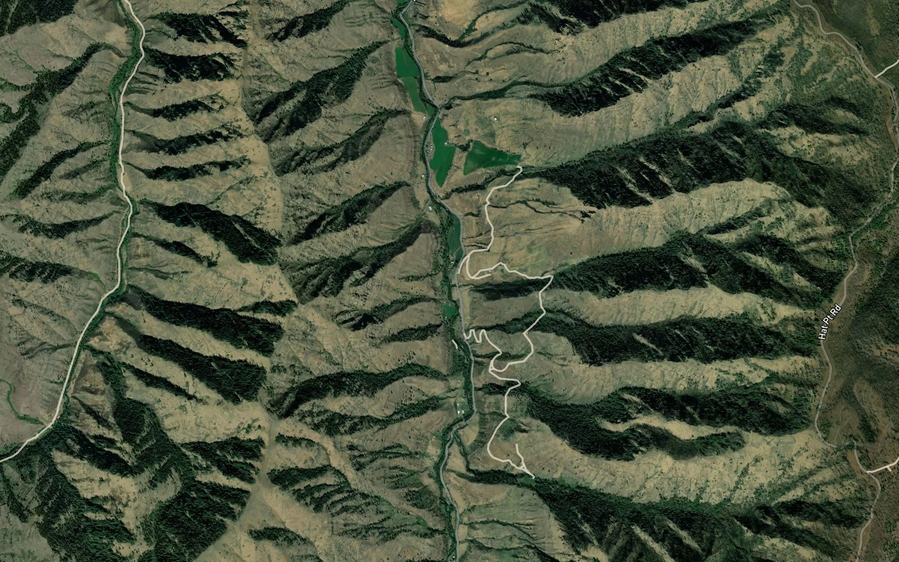 Satellite map of the Adams Creek