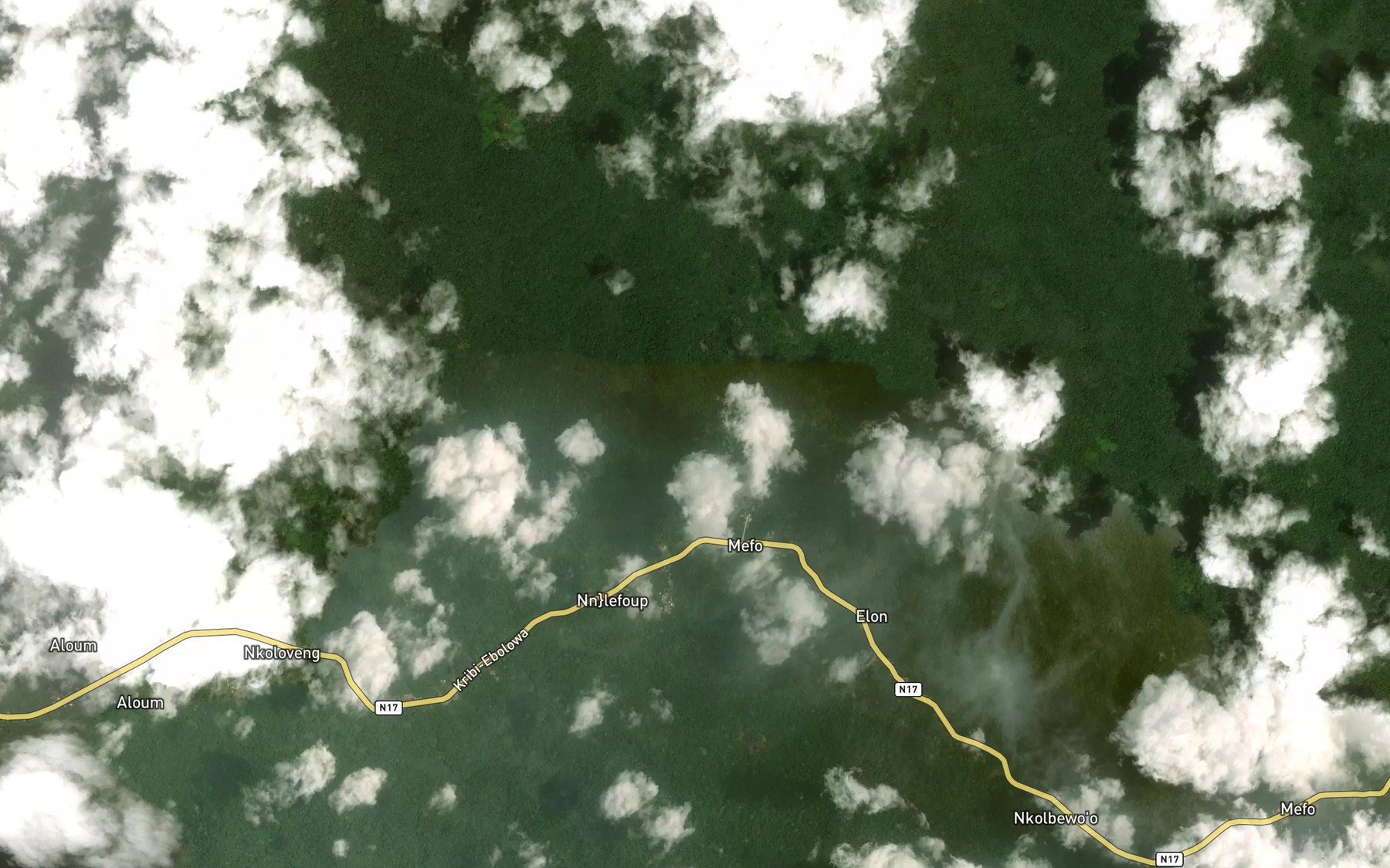 Satellite map of the Otong Biwoume