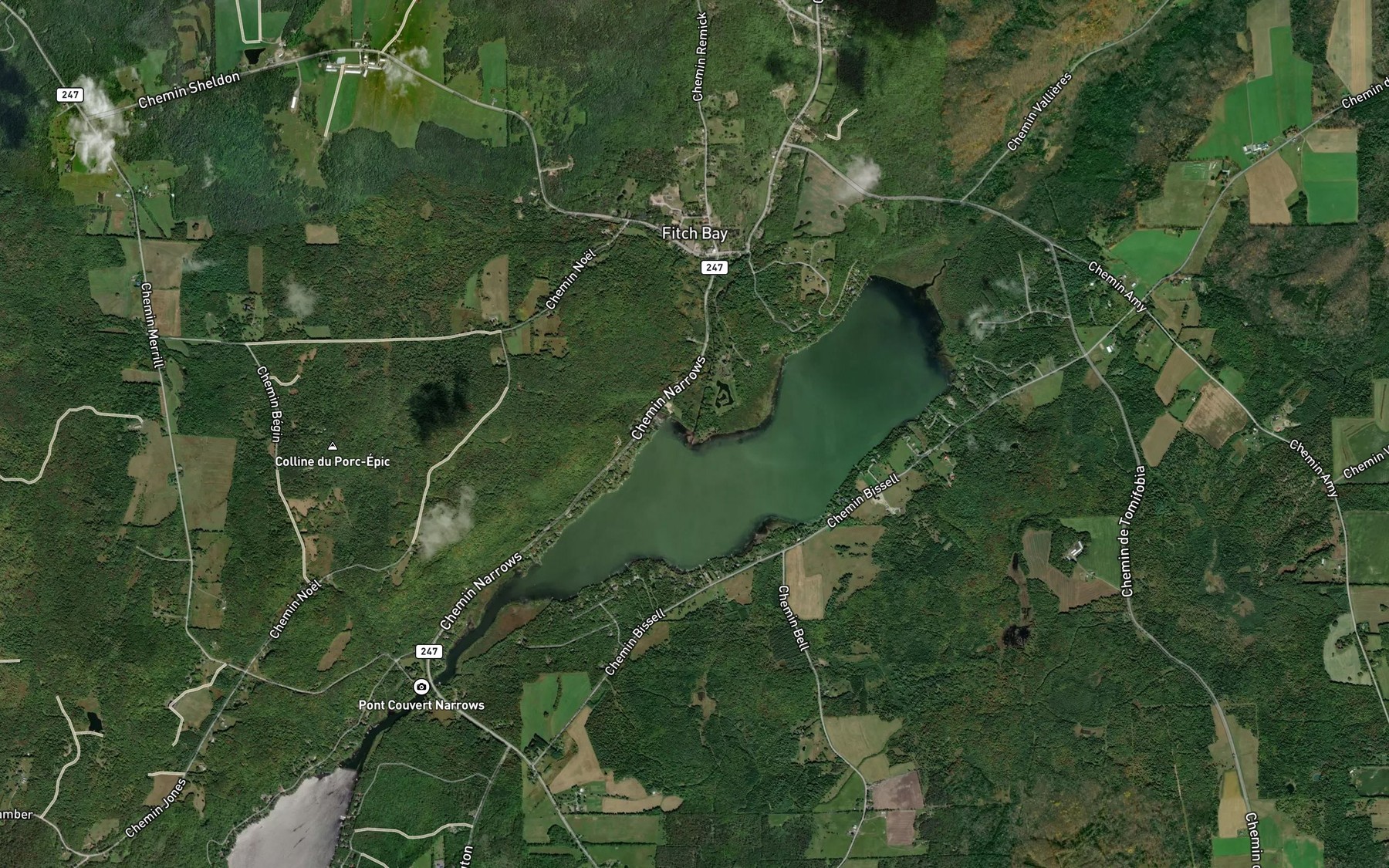 Satellite map of the Ruisseau Fitch