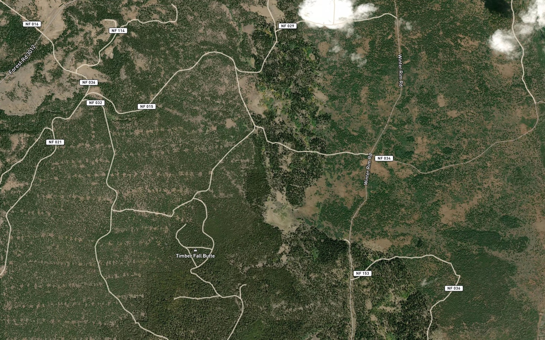 Satellite map of the Peck Spring