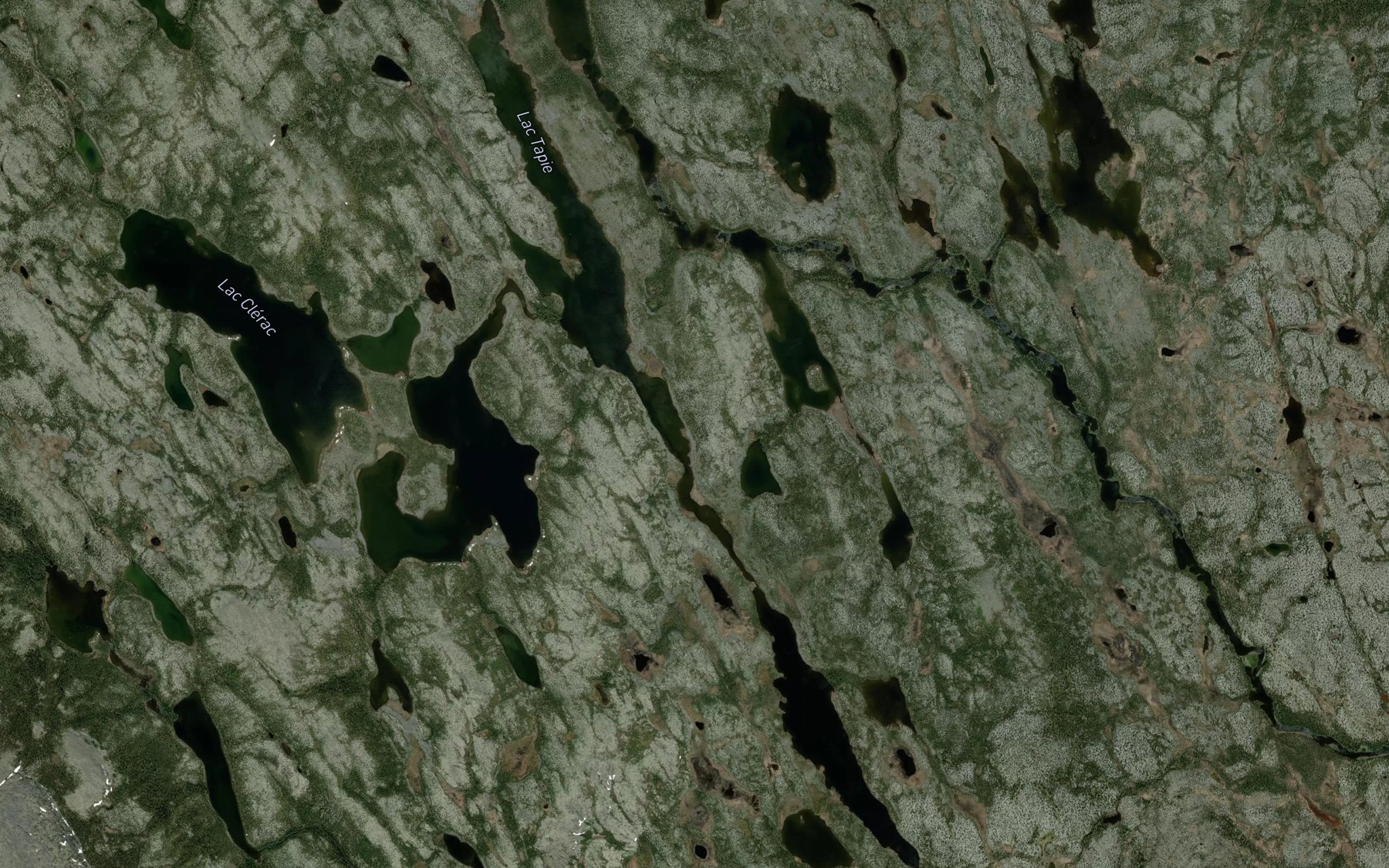 Satellite map of the Lac Tapie