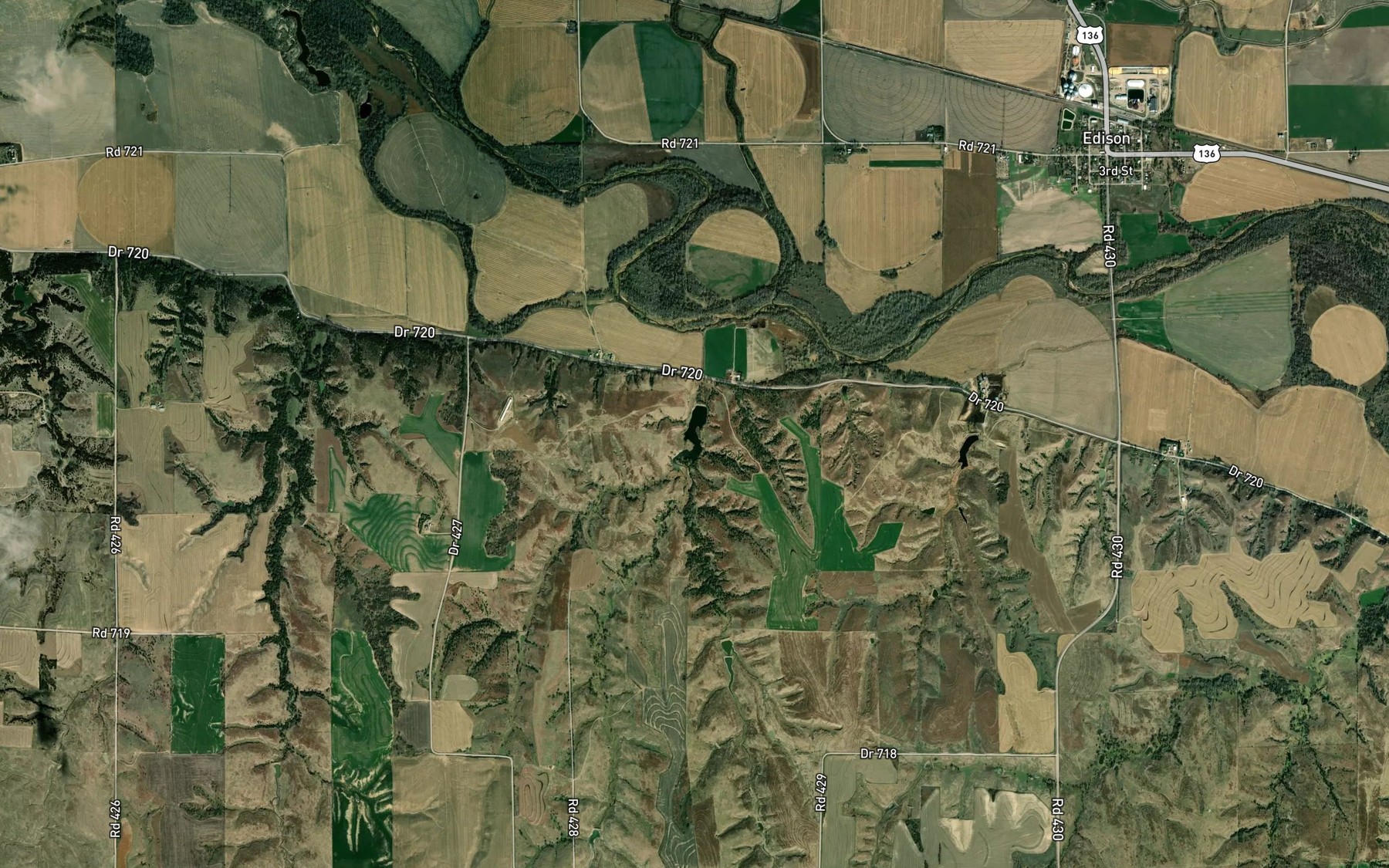 Satellite map of the Broeker Reservoir
