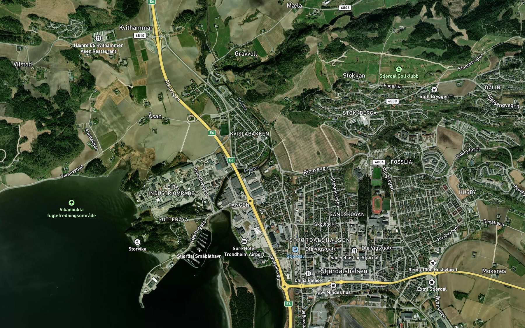 Satellite map of the Grabrekkelva