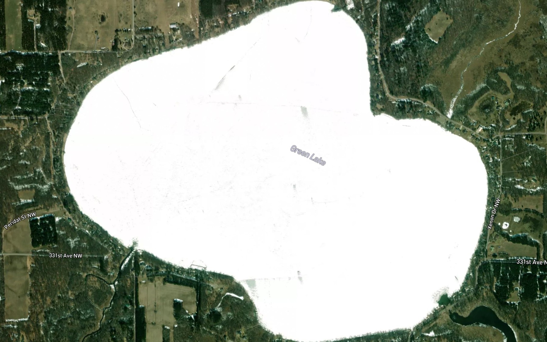 Satellite map of the Green Lake