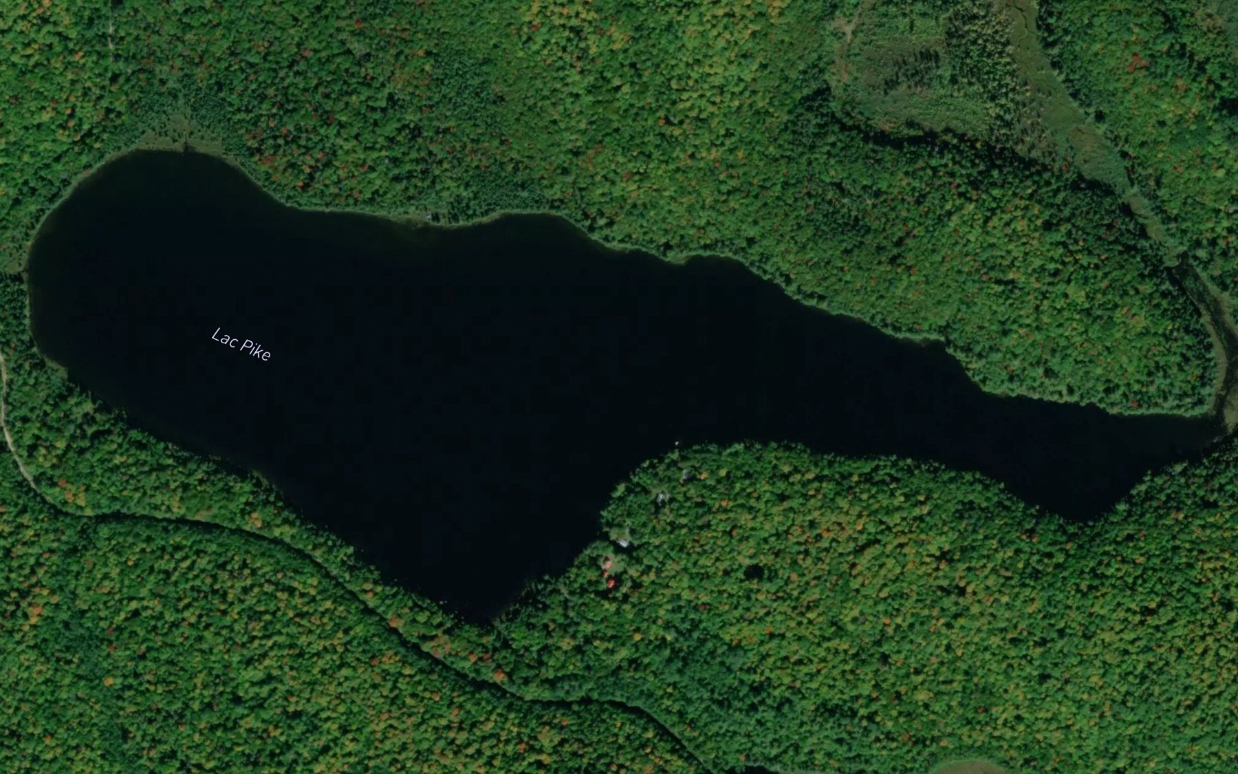 Satellite map of the Lac Pike