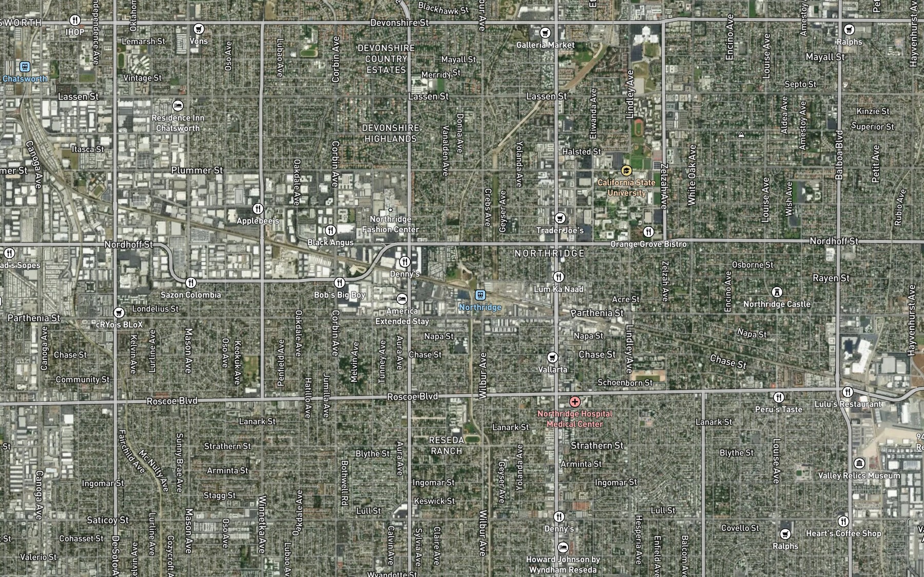 Satellite map of the Limekiln Canyon Wash