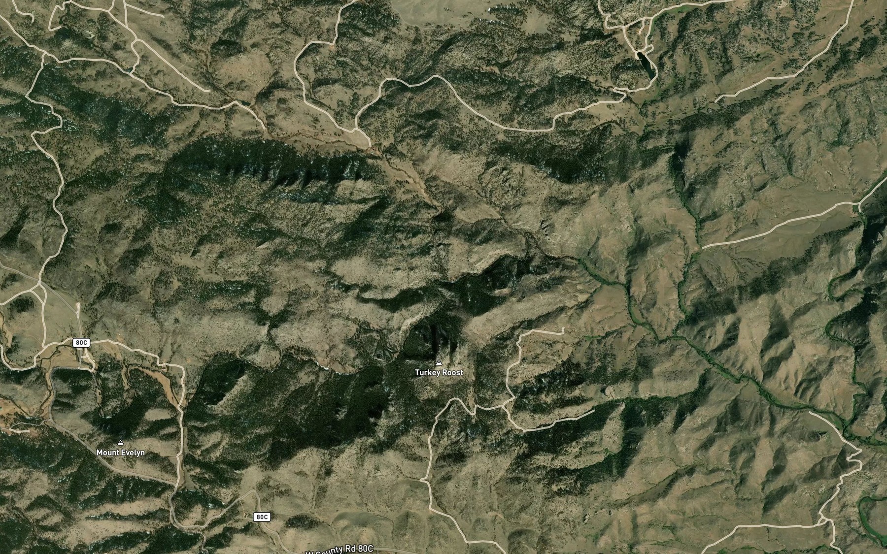 Satellite map of the Mill Creek