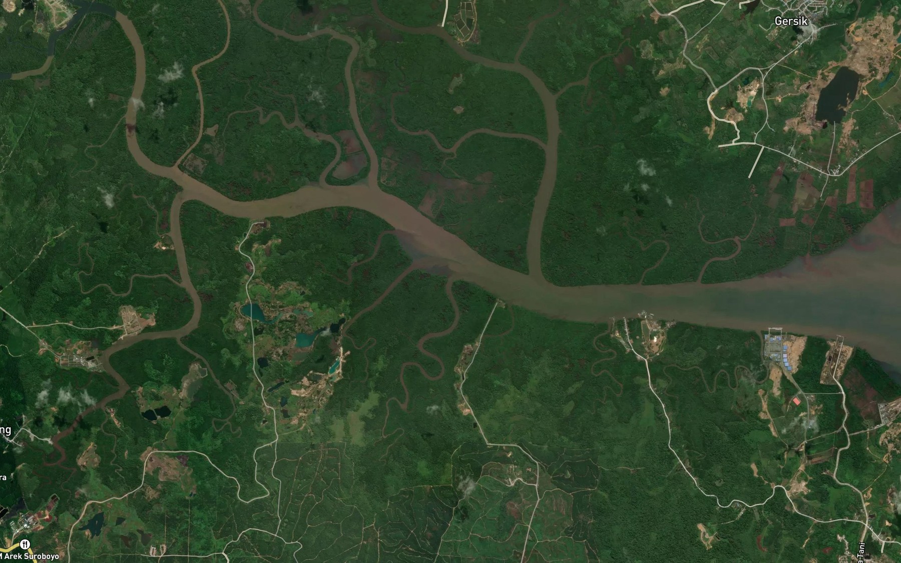 Satellite map of the Sungai Separi Ilir