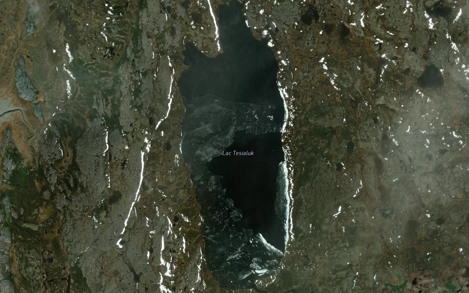 Satellite map of the Lac Tesialuk