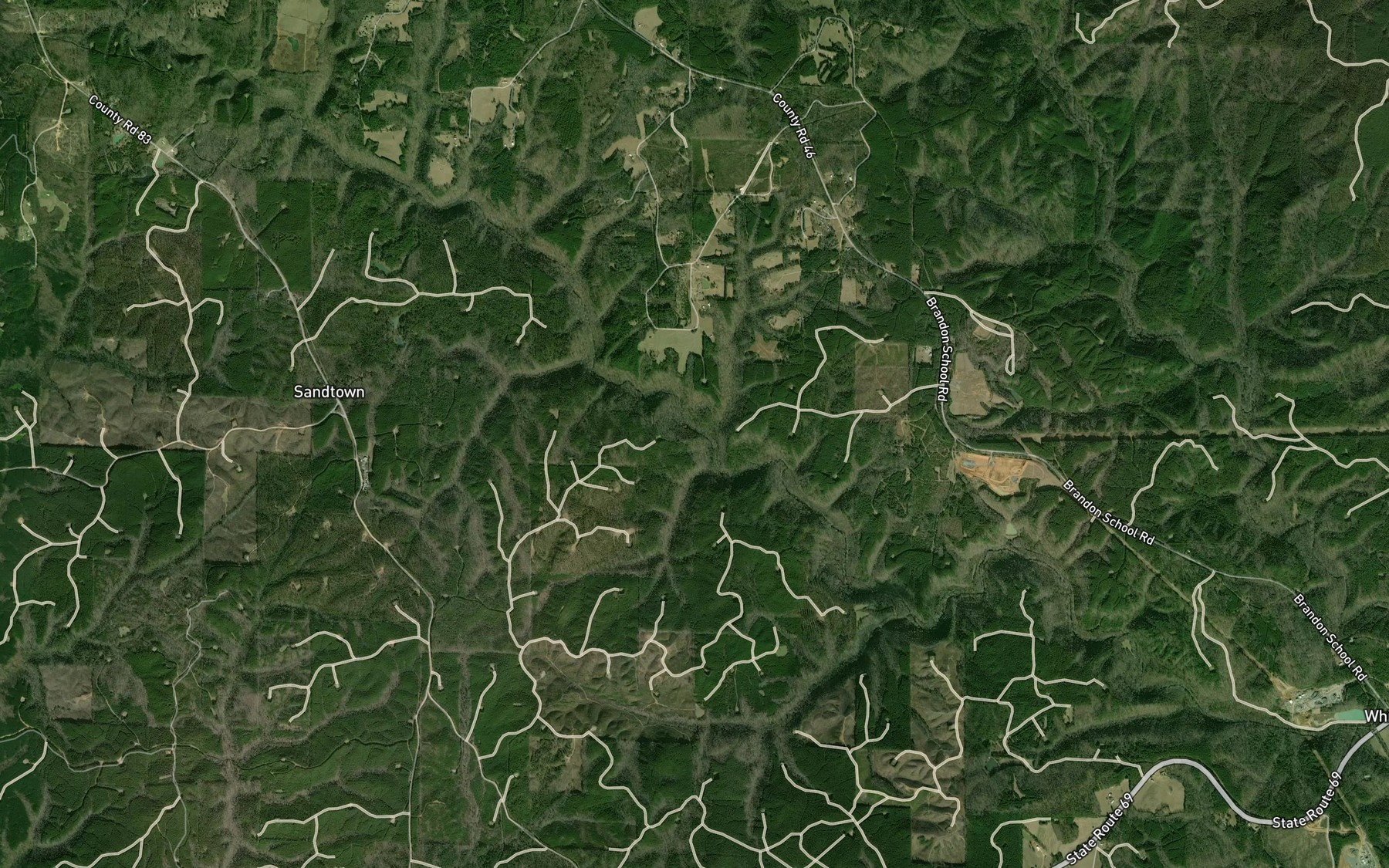 Satellite map of the Keith Branch