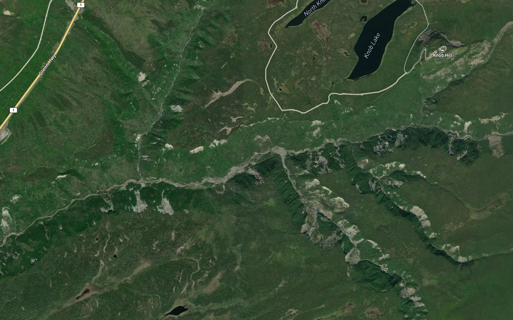 Satellite map of the Middle Creek