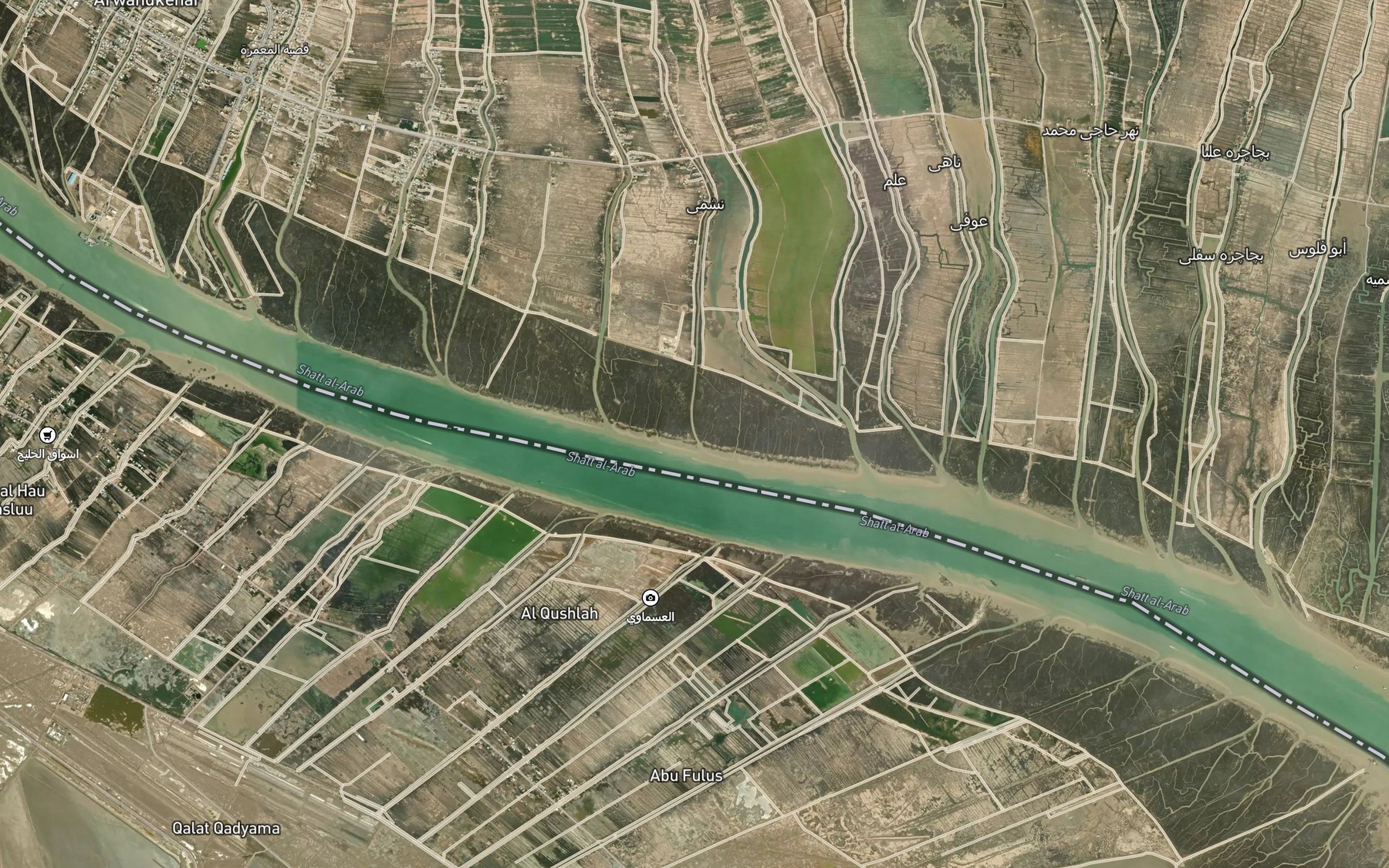 Satellite map of the Nahr-e Ma`atij